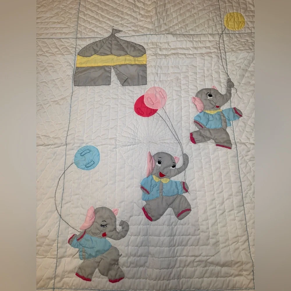 Elephant Themed Quilted Blanket